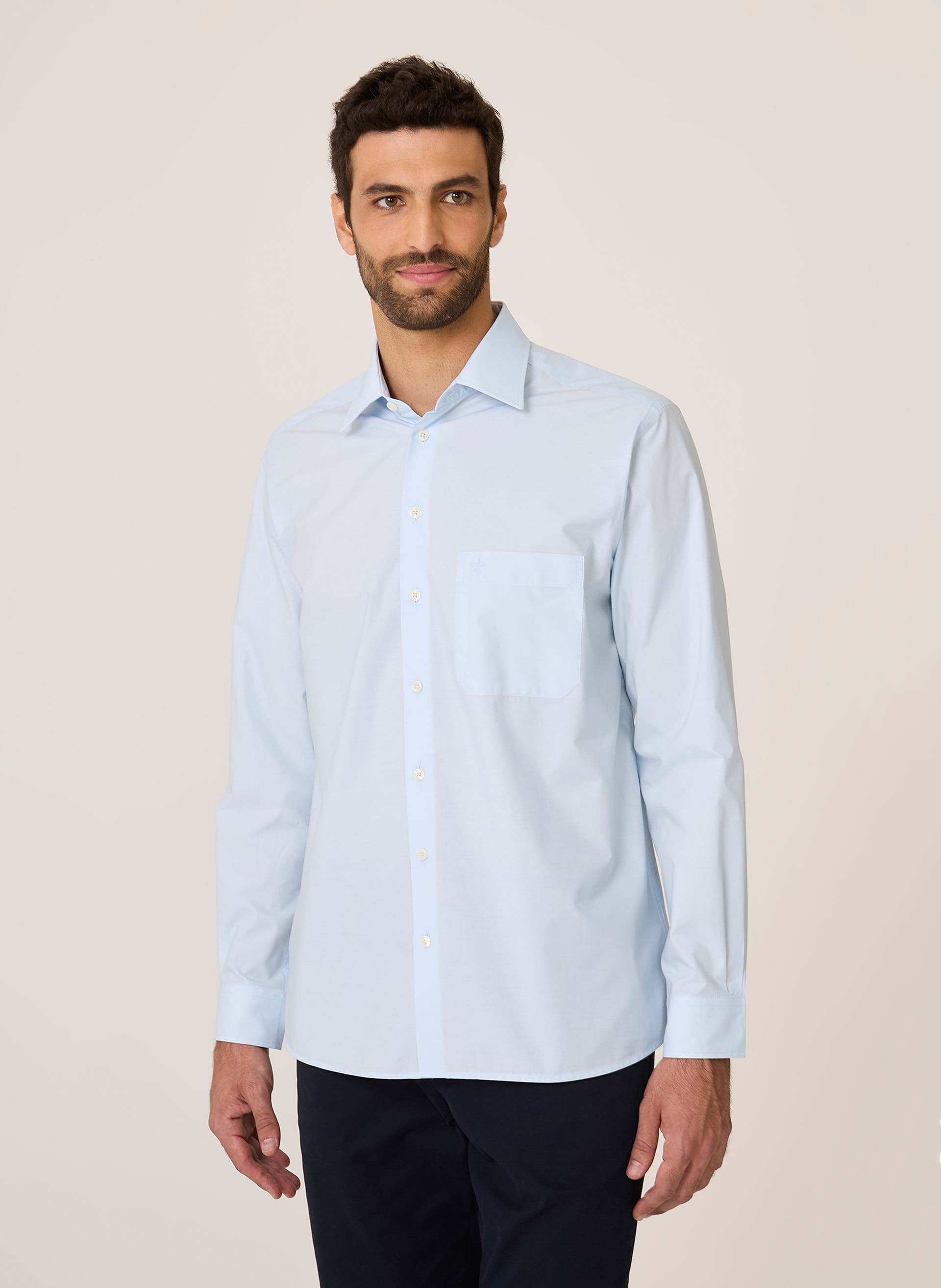 Camisa Tricoline Lisa Dudalina Masculina