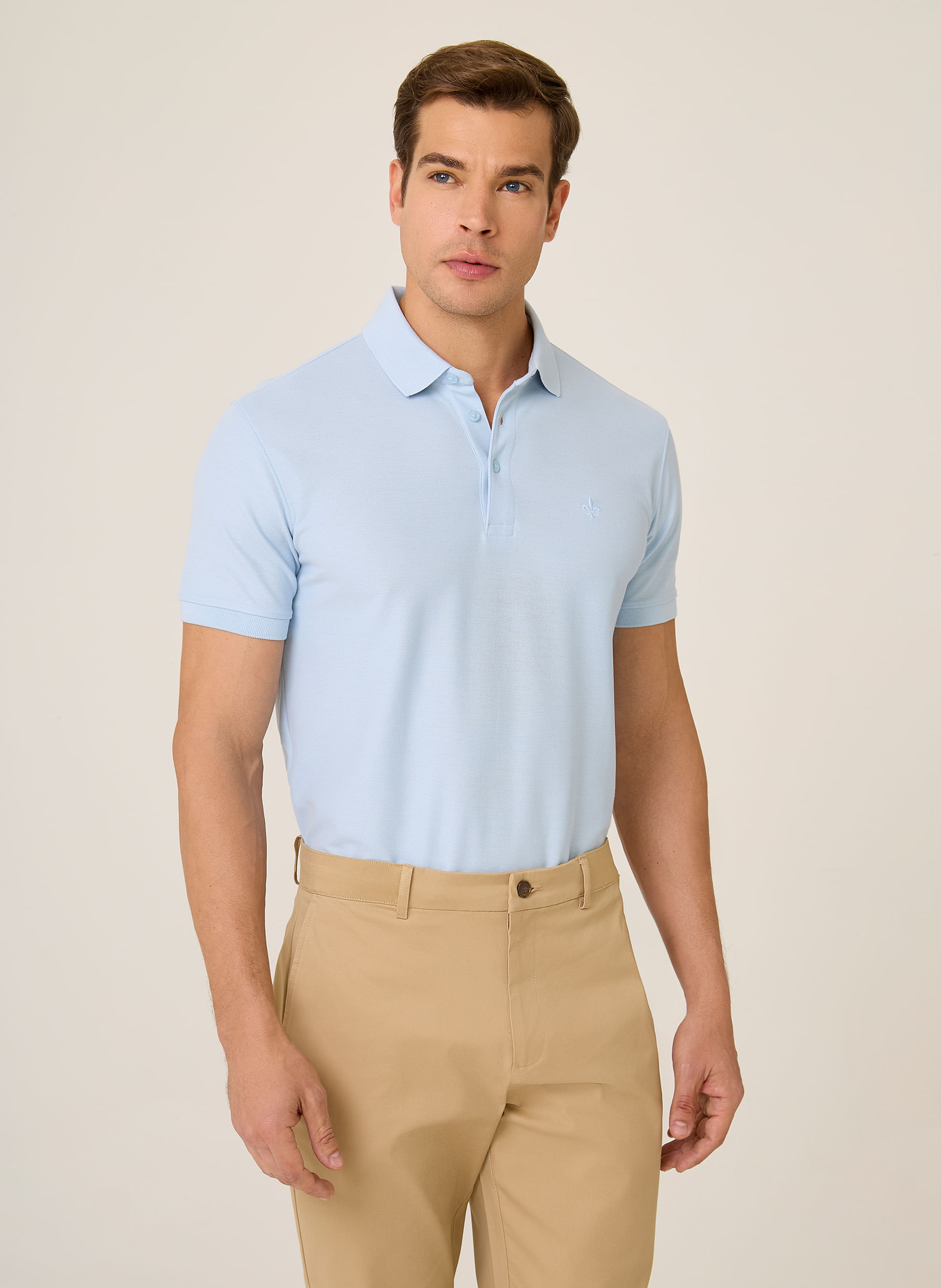Polo Regular Fit Lisa Pima Essentials Dudalina Masculina