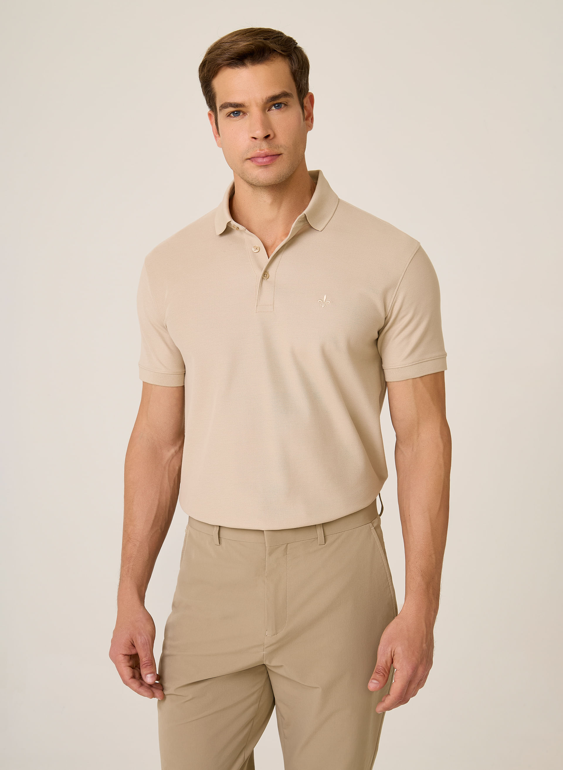 Polo Regular Fit Lisa Pima Essentials Dudalina Masculina