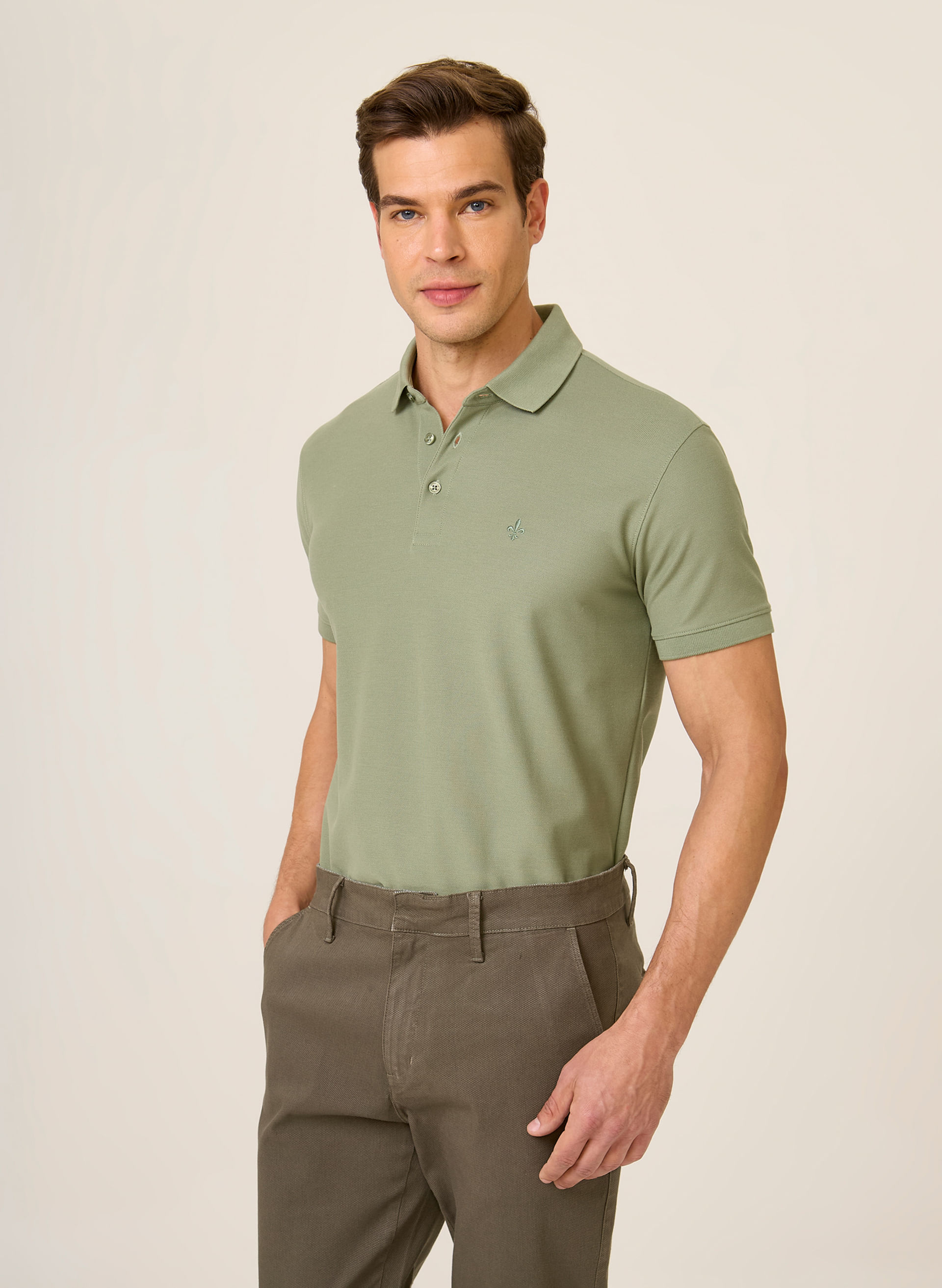 Polo Regular Fit Lisa Pima Essentials Dudalina Masculina