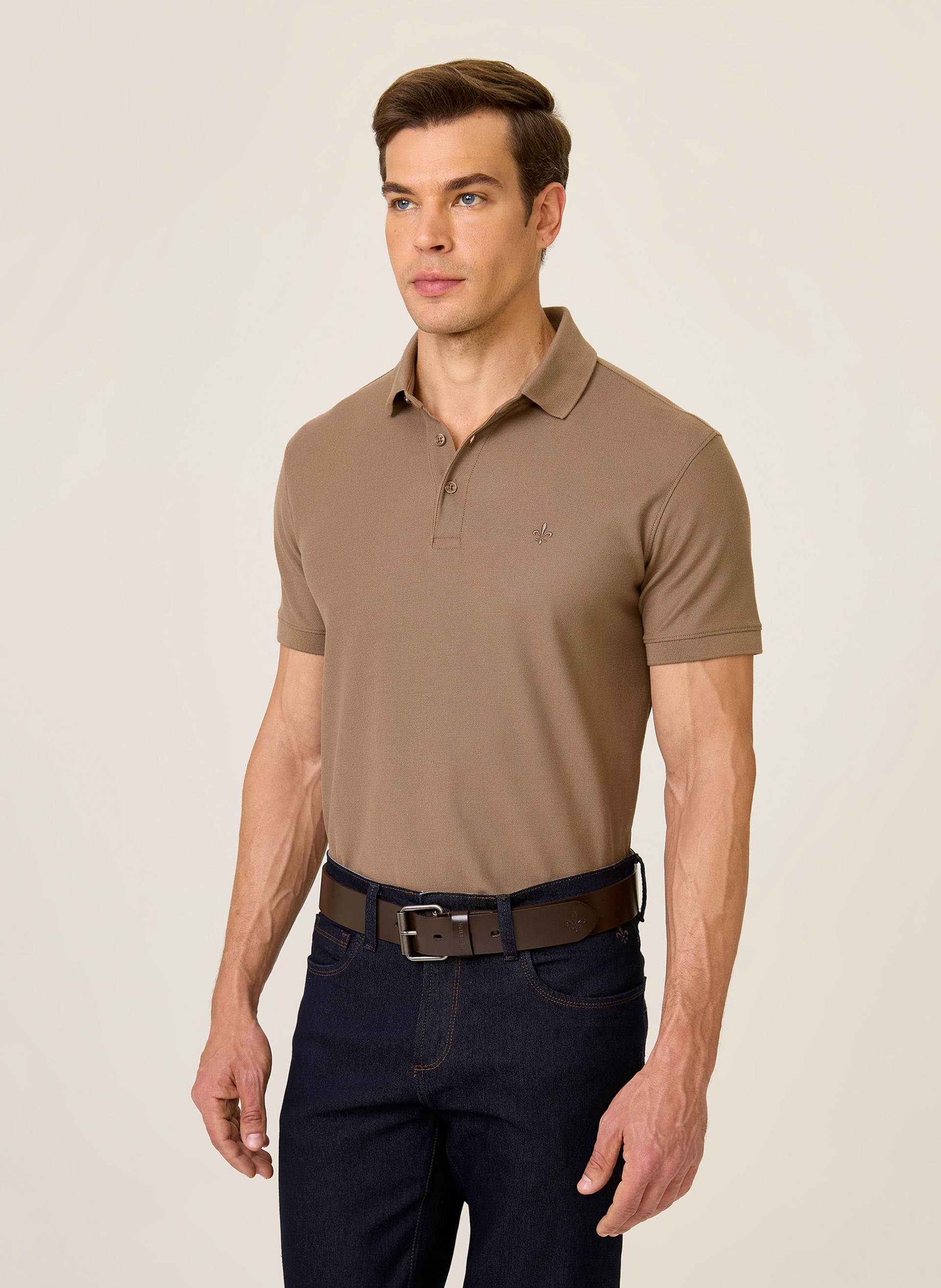Polo Regular Fit Lisa Pima Essentials Dudalina Masculina