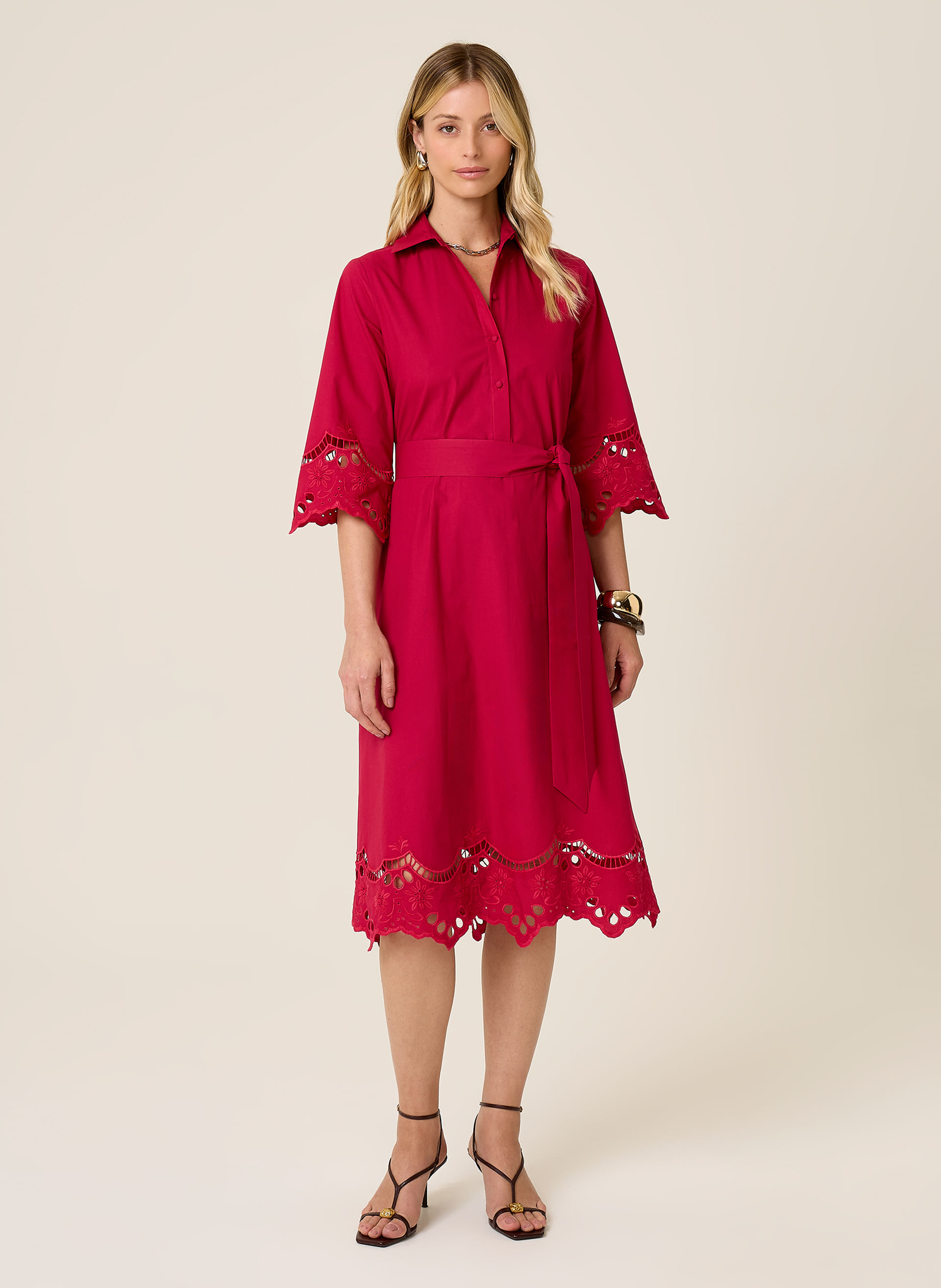 Chemise Bordada Milla Dudalina Feminina