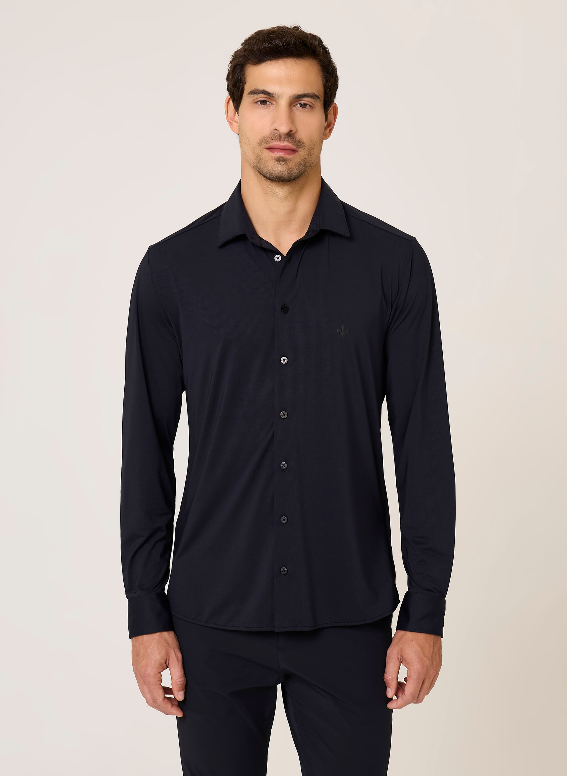 Camisa Slim Fit Maquinetado Performance Dudalina Masculina
