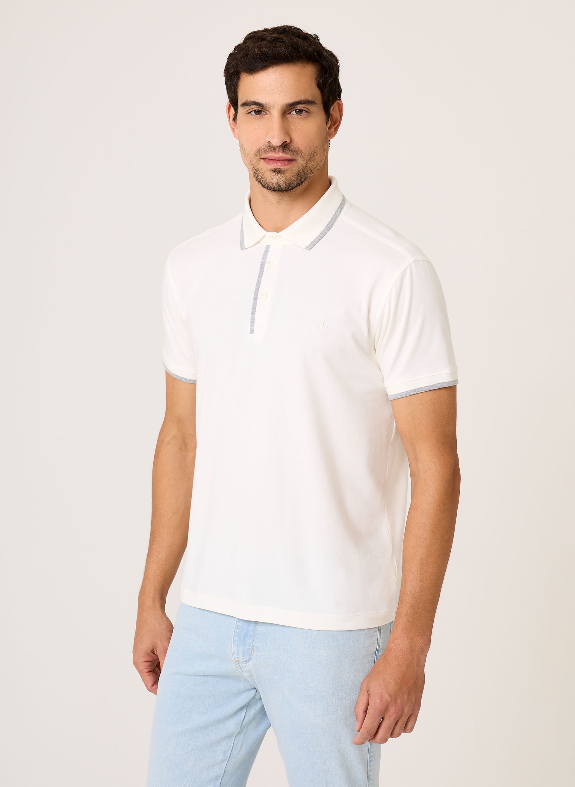 Polo Flex Friso Mescla Dudalina Masculina