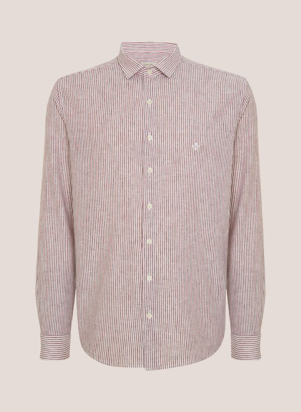 Camisa Slim FIt Linenblend Listrada Dudalina Masculina 2