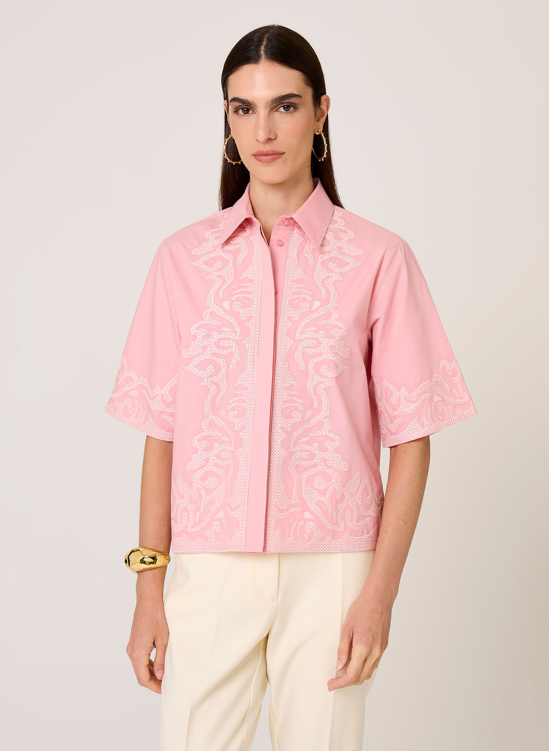 Camisa Cropped Isabela Dudalina Feminina