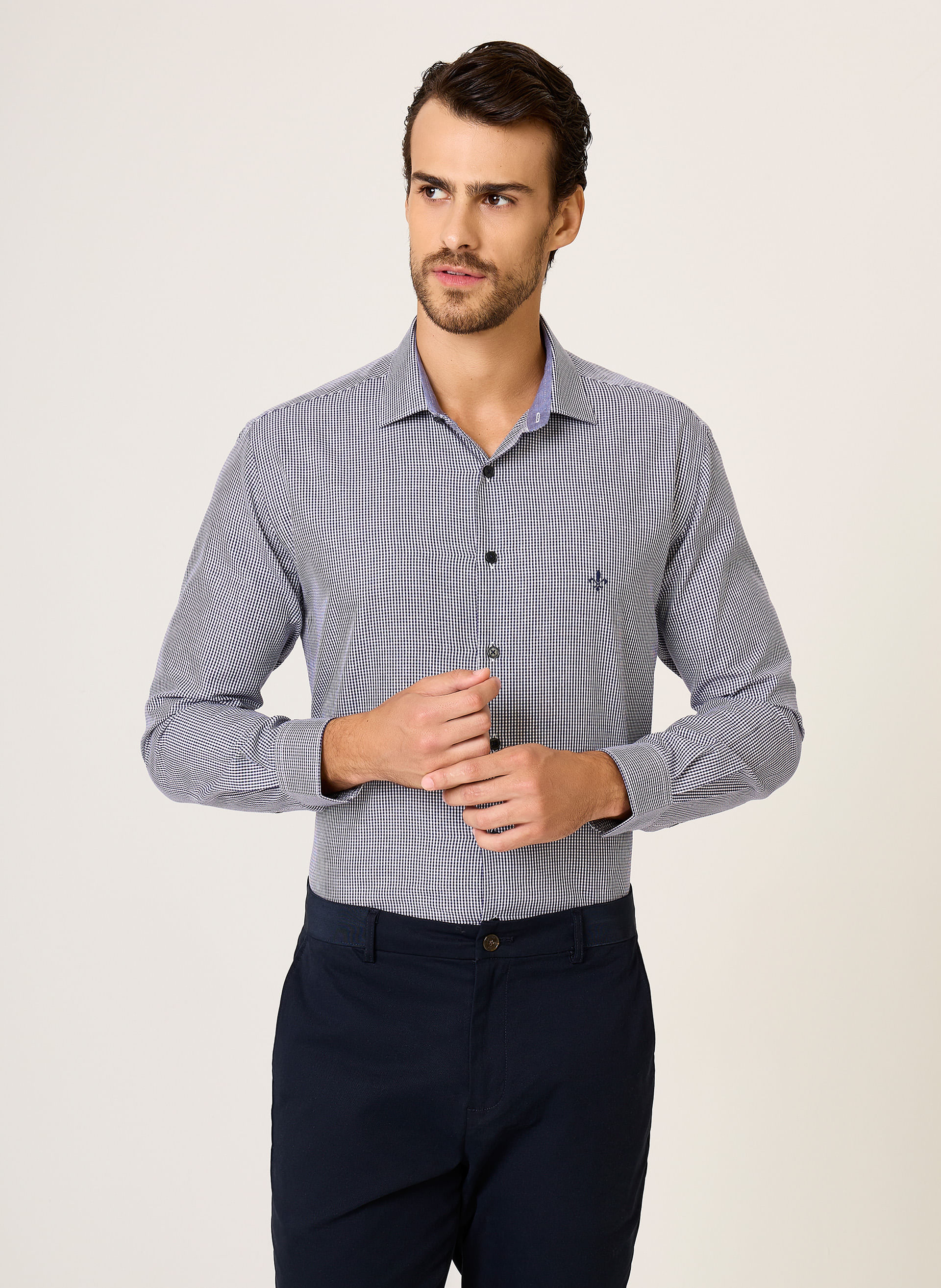 Camisa Comfort Fit Vichy Dudalina Masculina
