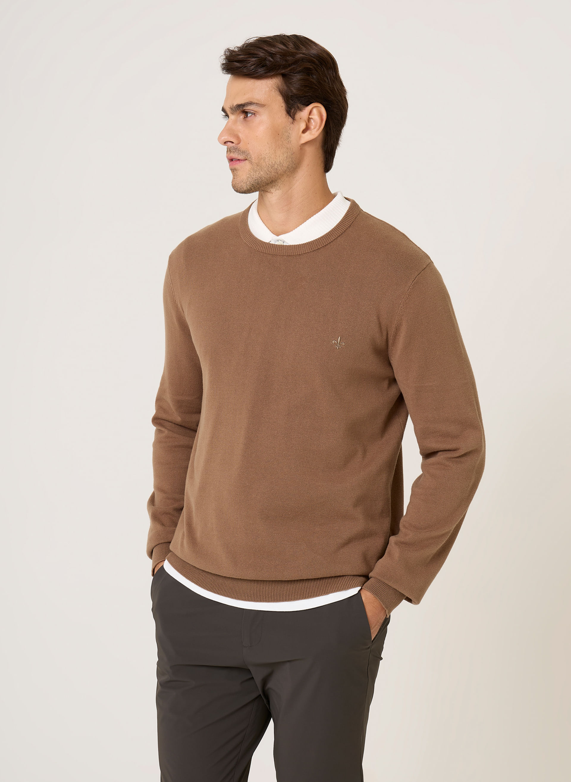 Suéter Tricot Básico Dudalina Masculina