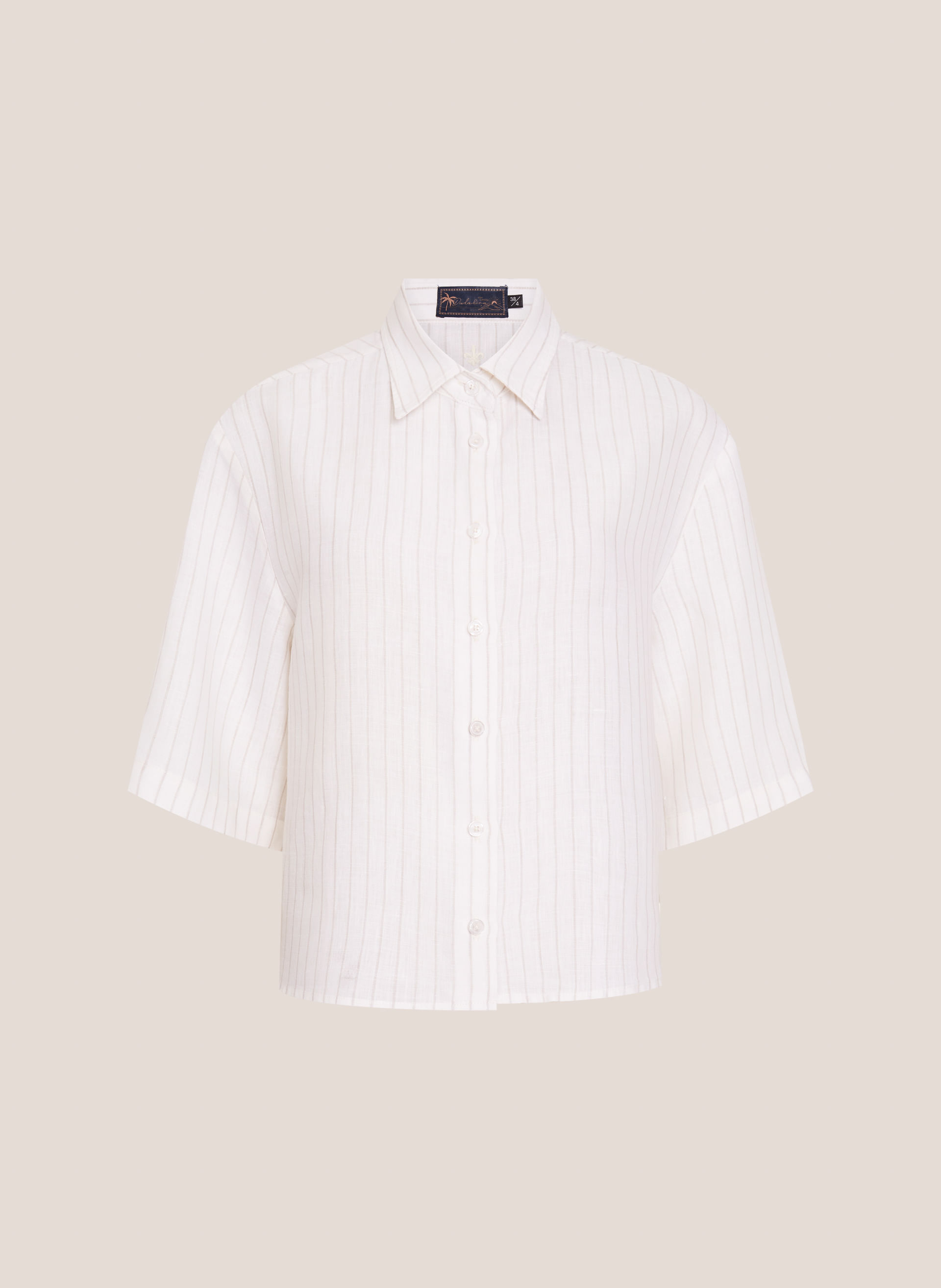 Camisa Cropped Listrada Dudalina Feminina