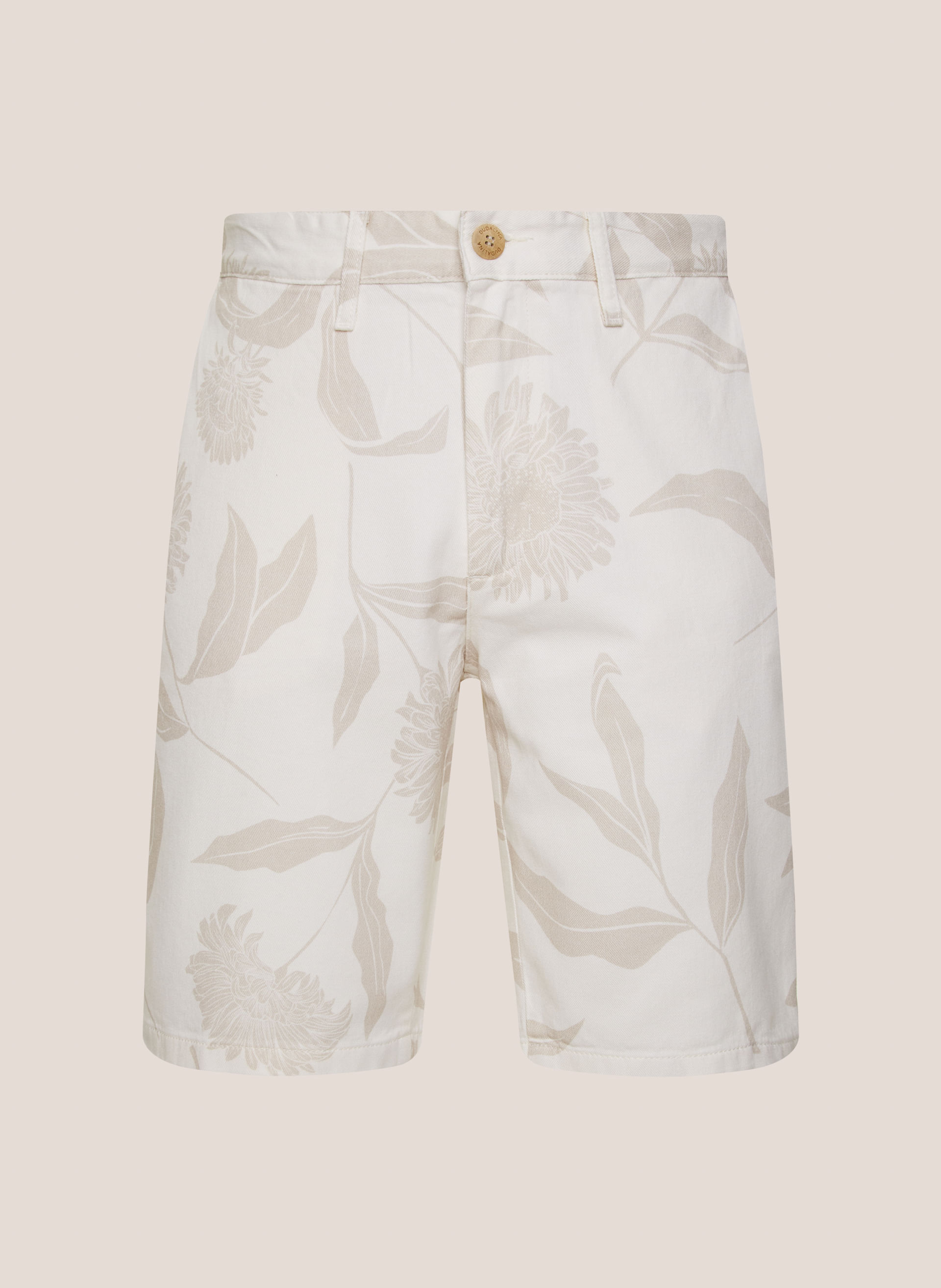 Bermuda Slim Fit Chino Estampada Dudalina Masculina